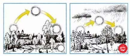 Отметь рисунок на котором показано положение солнца летом объясни устно