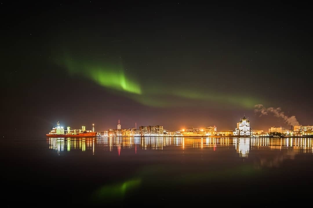 Фото северного сияния в архангельске