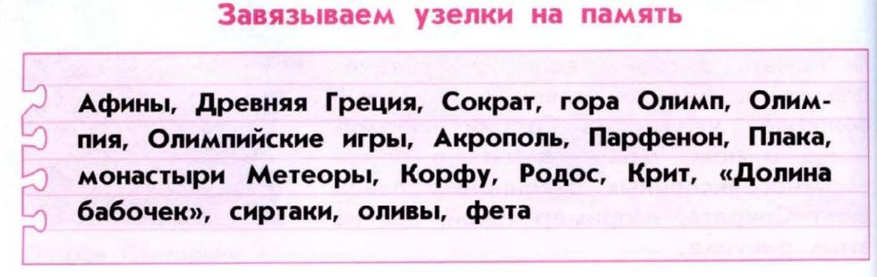 По образцу рубрики завязываем узелки на память из книги энциклопедия путешествий страны мира