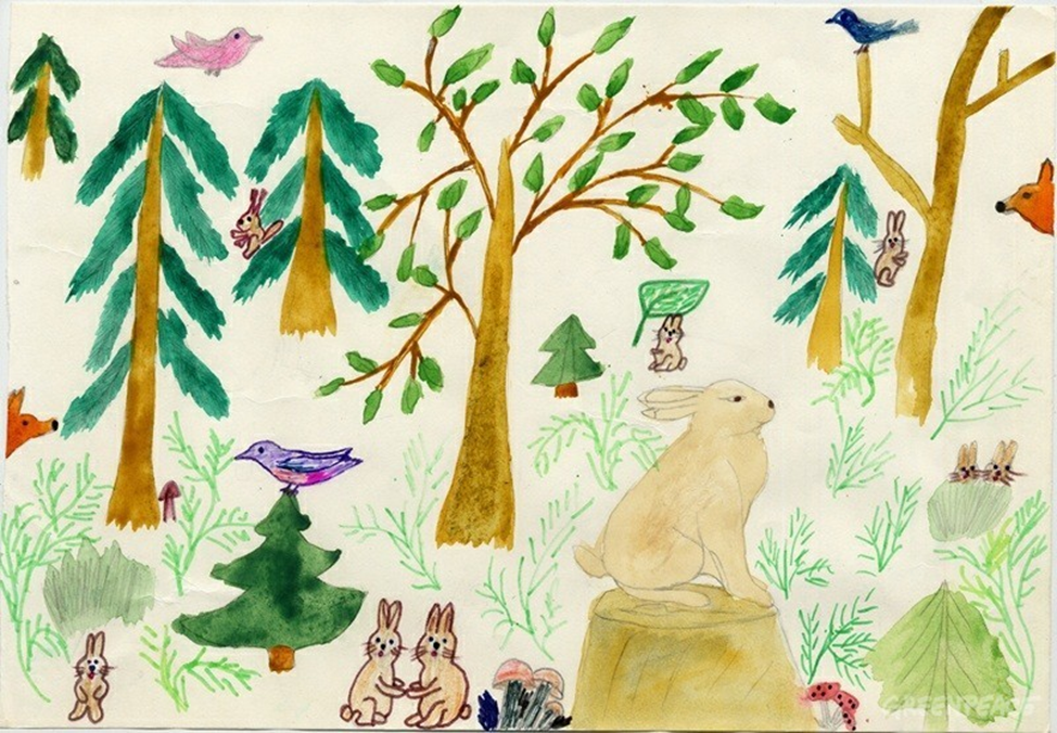 Рисунок лес глазами детей. Рисунок леса. Рисунок на тему лес. Рисование леса для детей. Рисование лес для дошкольников.
